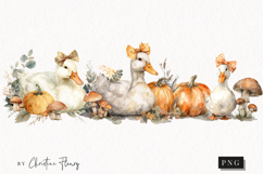 Fall Duck Clipart | Fall PNG Product Image 1