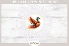 Fall Duck Animal v1 Wind Spinner Sublimation Product Image 1