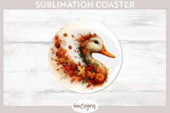 Fall Duck Animal v2 Round Coaster Sublimation Product Image 1