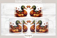 Fall Duck Animal v3 Mug Wrap Sublimation Product Image 1