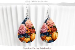 Fall Earrings Png  Fall Flower Teardrop Earring Autumn 