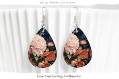 Fall Earrings Png  Fall Flower Teardrop Earring Autumn 