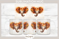 Fall Elephant Animal v2 Mug Wrap Sublimation Product Image 1
