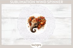 Fall Elephant Animal v5 Wind Spinner Sublimation Product Image 1
