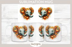 Fall Elephant Animal v6 Mug Wrap Sublimation Product Image 1