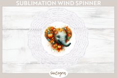 Fall Elephant Animal v6 Wind Spinner Sublimation Product Image 1