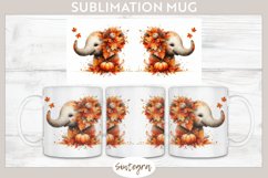 Fall Elephant Animal v7 Mug Wrap Sublimation Product Image 1