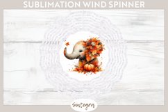 Fall Elephant Animal v7 Wind Spinner Sublimation Product Image 1