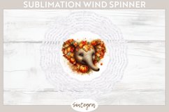 Fall Elephant Animal v8 Wind Spinner Sublimation Product Image 1