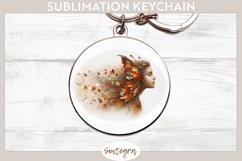 Fall Fairy Pixy v1 Round Keychain Sublimation Product Image 1