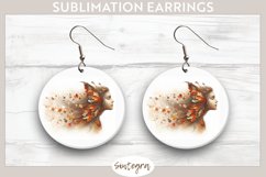 Fall Fairy Pixy v1 Round Earrings Sublimation Product Image 1
