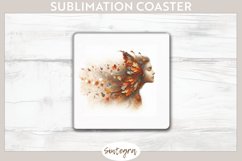 Fall Fairy Pixy v1 Square Coaster Sublimation Product Image 1
