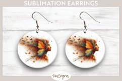 Fall Fairy Pixy v2 Round Earrings Sublimation Product Image 1