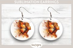 Fall Fairy Pixy v3 Round Earrings Sublimation Product Image 1