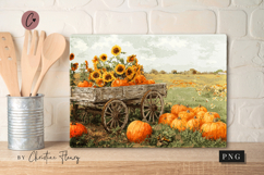 Fall Farm Cutting Board Sublimation Design Product Image 1