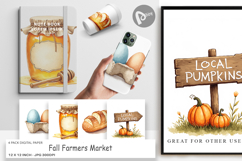 Digital Paper Cozy Fall Farmers Market Product Image 1