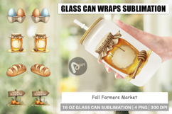 Glass Can Cozy Fall Farmers Market Product Image 1