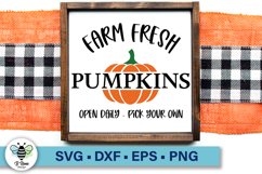 Farmhouse Pumpkin Patch SVG | Farm Fresh Pumpkins SVG Product Image 1