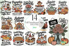 Fall Farmhouse Sign SVG PNG Sublimation Product Image 1