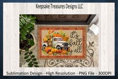 It&#039;s Fall Y&#039;all Faux Embroidery Vintage Truck PNG Product Image 2