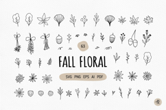 Fall Leaves SVG Bundle, Autumn Clipart PNG, Floral Cut Files Product Image 1