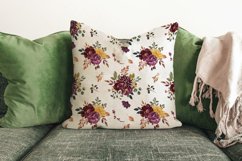 Fall floral seamless patterns Watercolor Autumn flowers Product Image 8