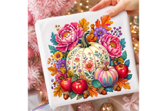 Fall Floral Pumpkin Png Product Image 3