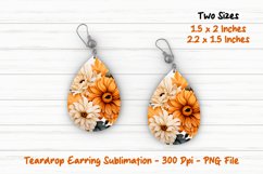 Fall Flower Teardrop Earring | Heart Teardrop Earring Product Image 1