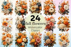 Fall Flowers watercolor clipart Bundle,flower sublimation,fall flowers png,Autumn flowers clipart,autumn flowers png,fall flowers clipart,beautiful flowers png,vintage flower clipart,flower png clipart,vintage flower design