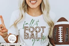 Fall & Football Y'all SVG | Football Leopard Print Design Product Image 1