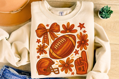 Football PNG, Football Fall Autumn PNG, Football Mom PNG Product Image 4