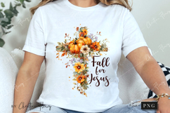 Floral Cross Fall For Jesus PNG Product Image 3