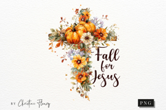 Floral Cross Fall For Jesus PNG Product Image 4