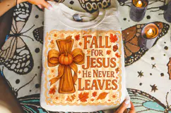 Fall For Jesus He Never Leaves PNG, Autumn Png, Thanksgiving Product Image 3