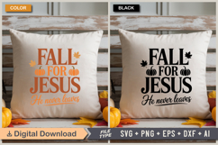 Fall For Jesus He Never Leaves SVG File | Fall SVG | Autumn Product Image 3