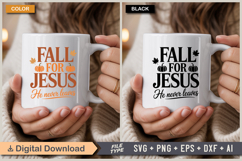 Fall For Jesus He Never Leaves SVG File | Fall SVG | Autumn Product Image 4