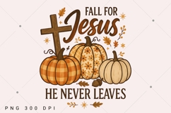 Fall For Jesus PNG, Jesus PNG, Autumn PNG, Thanksgiving Product Image 2