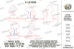 Fall Garden Sign Laser Cut. Garden Decor. Mushrooms SVG Product Image 2