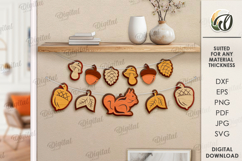Fall garland Bundle Laser Cut. Fall Decor SVG Product Image 5