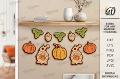 Fall garland Bundle Laser Cut. Fall Decor SVG Product Image 7