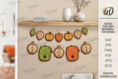 Fall garland Bundle Laser Cut. Fall Decor SVG Product Image 8