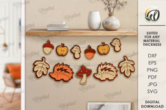 Fall garland Bundle Laser Cut. Fall Decor SVG Product Image 9