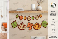 Fall garland Bundle Laser Cut. Fall Decor SVG Product Image 10