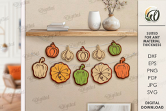 Fall garland Bundle Laser Cut. Fall Decor SVG Product Image 11