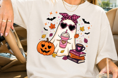Fall Ghost PNG, Girly Halloween Sublimation Product Image 2
