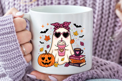 Fall Ghost PNG, Girly Halloween Sublimation Product Image 5