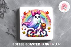 Halloween Square Coaster, Coffee Square Coaster Sublimation Png,  Square Coaster Png