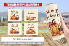 Fall Girl Pumpkin Tumbler Product Image 1
