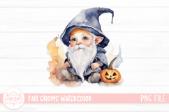 Fall Gnome Watercolor | Gnome Clipart | Sublimation Design Product Image 1