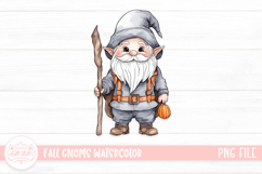 Fall Gnome Watercolor | Gnome Clipart | Sublimation Design Product Image 1